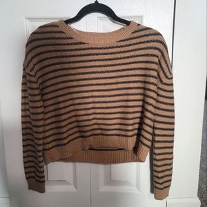 Black and Brown Striped Sweater Size Small